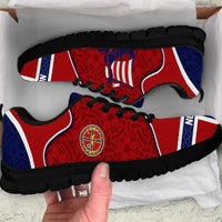 Norway Football Sneakers Viking Ship Nordic Patterns