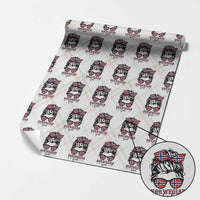 Norway Messy Bun Girl Norwegian Flag Wrapping Paper Roll