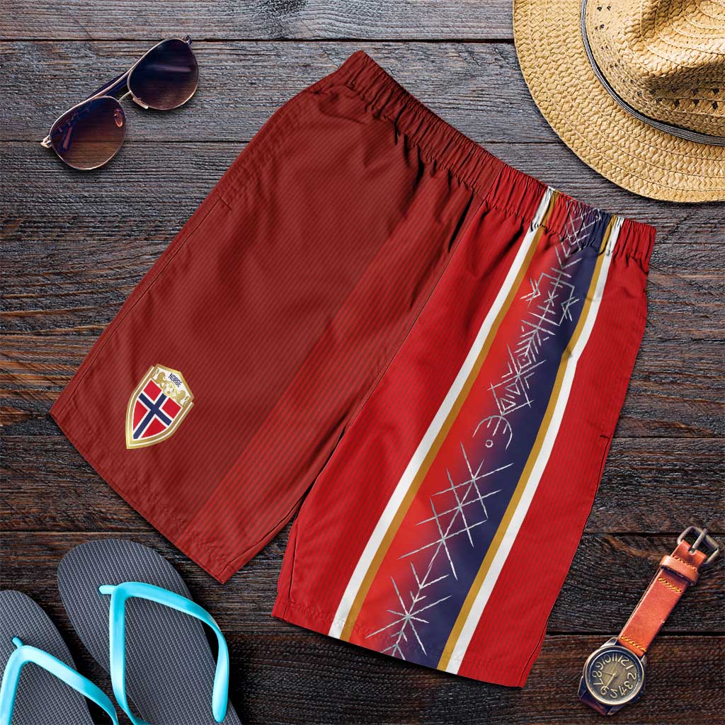 Norway National Football Shorts for Men Vikings Heritage Sporty Style - Wonder Print Shop