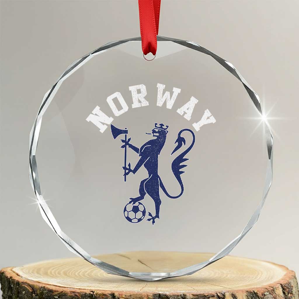 Norway Norwegian Lion Athletic Sports Jersey Style Crystal Glass Ornament