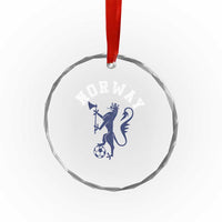 Norway Norwegian Lion Athletic Sports Jersey Style Crystal Glass Ornament