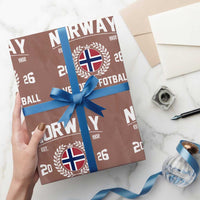 Norway Soccer Football Fan 2026 Norwegian Flag Wrapping Paper Roll