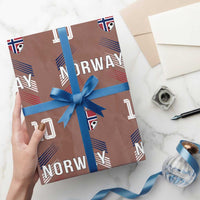 Norway Soccer Sports Graphic Number 10 Jersey Style Wrapping Paper Roll Proud Norwegian Football Fans Game Day Pride
