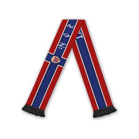 Norwegian Football Custom 2026 Soccer Scarf Norge Viking Ornament Red Color