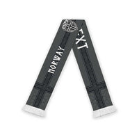 Norwegian Football Personalized Soccer Scarf Nordic Celtic Knot Cross Monochrome Scandinavian