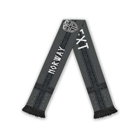 Norwegian Football Personalized Soccer Scarf Nordic Celtic Knot Cross Monochrome Scandinavian
