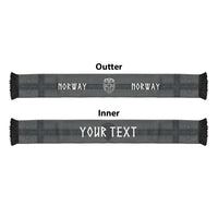 Norwegian Football Personalized Soccer Scarf Nordic Celtic Knot Cross Monochrome Scandinavian