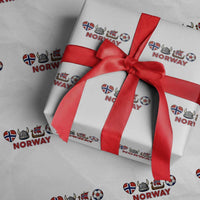 Norwegian Pride Wrapping Paper Roll Norway Soccer Football Supporter Gift