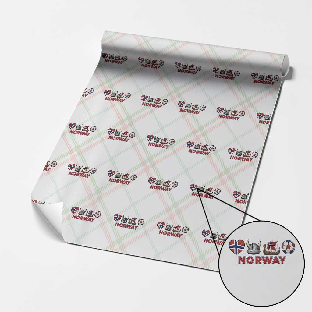Norwegian Pride Wrapping Paper Roll Norway Soccer Football Supporter Gift