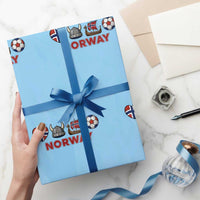 Norwegian Pride Wrapping Paper Roll Norway Soccer Football Supporter Gift