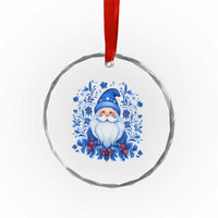 Norwegian Xmas Scandinavian Yule Santa Folk Art Winter Solstice Crystal Glass Ornament TS11