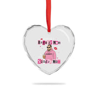 Not A Regular Mom I'm A Sandler Mom Heart Crystal Glass Ornament Retro Movie Actor Adam Fan - Wonder Print Shop