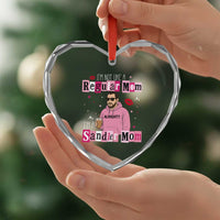 Not A Regular Mom I'm A Sandler Mom Heart Crystal Glass Ornament Retro Movie Actor Adam Fan - Wonder Print Shop