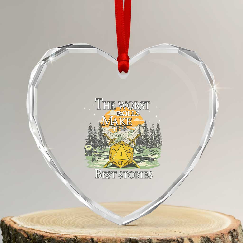 Not All Those Who Wander Are Lost Nevermind Heart Crystal Glass Ornament Funny RPG Parody Gamer - Wonder Print Shop