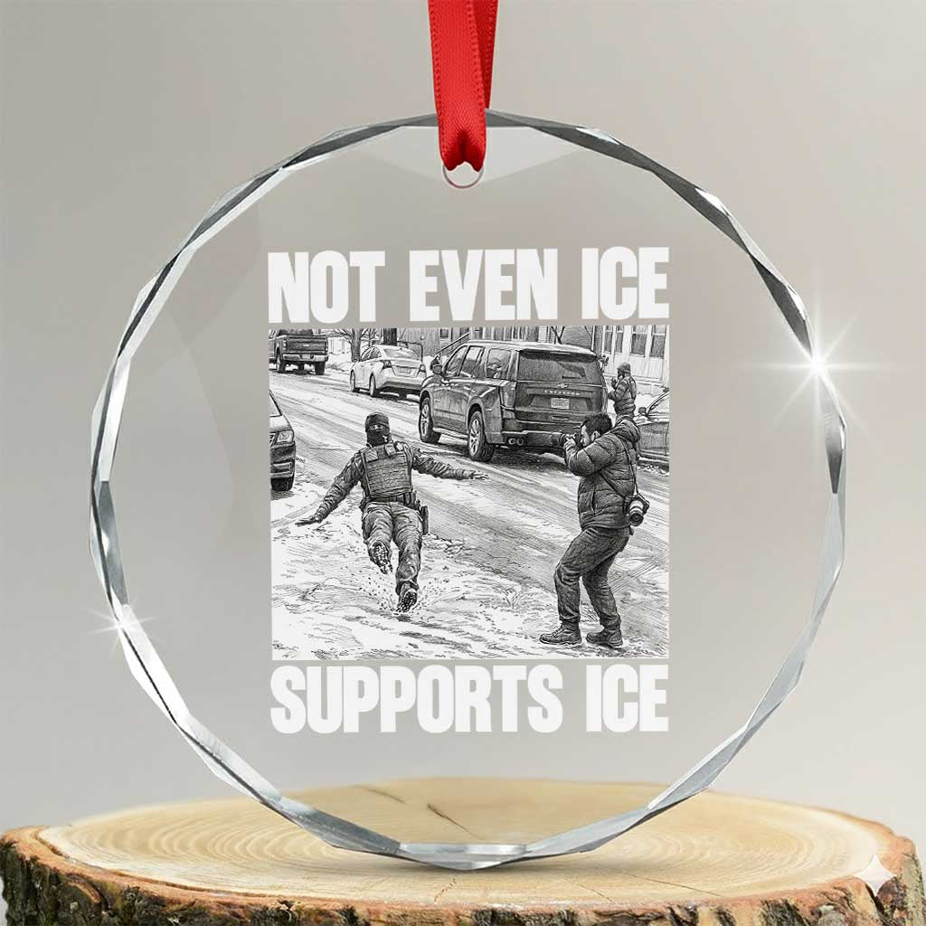 Not Even Ice Supports Ice Crystal Glass Ornament Viral Political Ice Slipping Captured Meme Against Ice