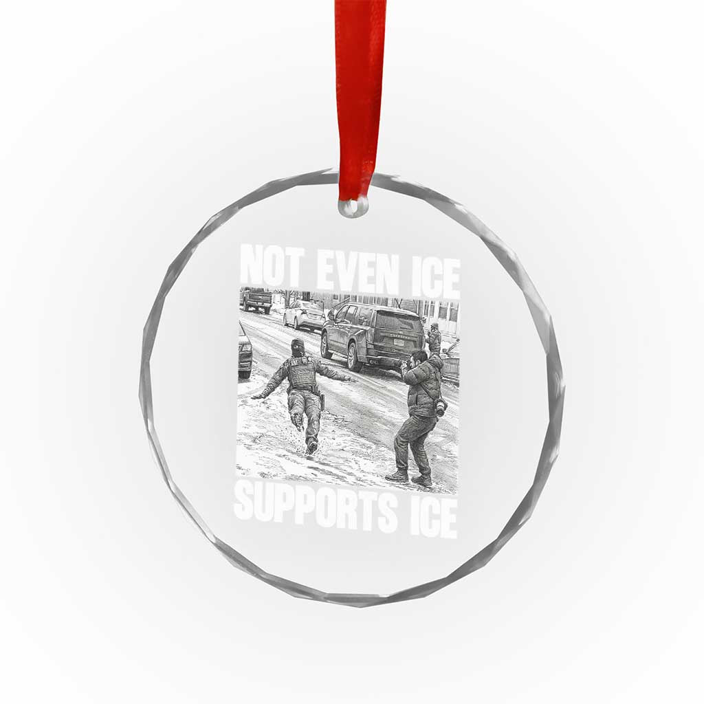 Not Even Ice Supports Ice Crystal Glass Ornament Viral Political Ice Slipping Captured Meme Against Ice