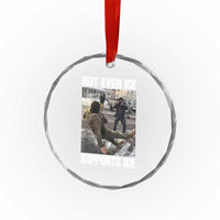 Not Even Ice Supports Ice Crystal Glass Ornament Viral Political Ice Slipping Meme Against Ice Satire