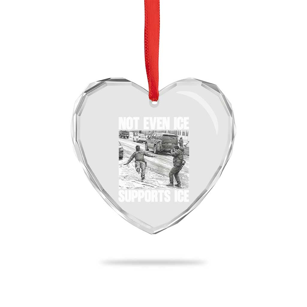 Not Even Ice Supports Ice Heart Crystal Glass Ornament Viral Political Ice Slipping Captured Meme Against Ice