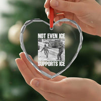 Not Even Ice Supports Ice Heart Crystal Glass Ornament Viral Political Ice Slipping Captured Meme Against Ice