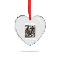 Not Even Ice Supports Ice Heart Crystal Glass Ornament Viral Political Ice Slipping Meme Against Ice Satire