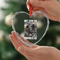 Not Even Ice Supports Ice Heart Crystal Glass Ornament Viral Political Ice Slipping Meme Against Ice Satire