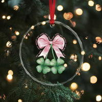 Not Lucky Just Blessed Crystal Glass Ornament Blessed Christian Shamrocks St Patricks Day Coquette - Wonder Print Shop