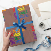Not My President Not My Voice Not My Values Not My Beliefs Wrapping Paper Roll Vintage Rainbow Text - Wonder Print Shop