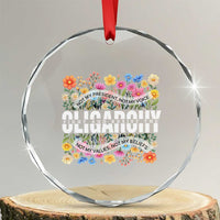 Not My President Subtle Floral Crystal Glass Ornament Not My Voice Values Beliefs - Wonder Print Shop
