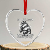 Not Now Kitten Daddy Increasing Shareholder Value Heart Crystal Glass Ornament Funny Alpha Wolf Meme