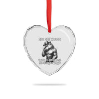 Not Now Kitten Daddy Increasing Shareholder Value Heart Crystal Glass Ornament Funny Alpha Wolf Meme