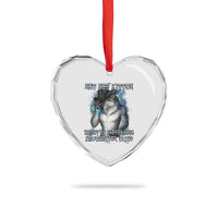 Not Now Kitten Daddy Increasing Shareholder Value Heart Crystal Glass Ornament Funny Werewolf Meme Sarcastic
