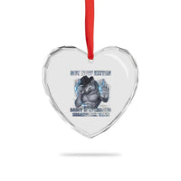 Not Now Kitten Daddy Increasing Shareholder Value Heart Crystal Glass Ornament Funny Wolf Meme