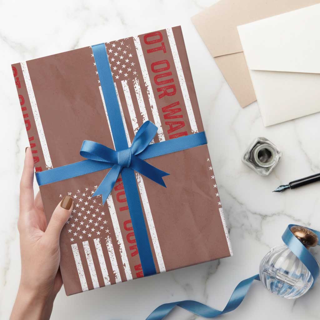 Not Our War Vintage American Flag Wrapping Paper Roll Pacifists Peace - Wonder Print Shop