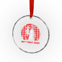 Not Today Jesus Crystal Glass Ornament Gothic Dark Art Pastel Goth Creepy Graphic