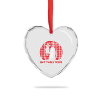 Not Today Jesus Heart Crystal Glass Ornament Gothic Dark Art Pastel Goth Creepy Graphic