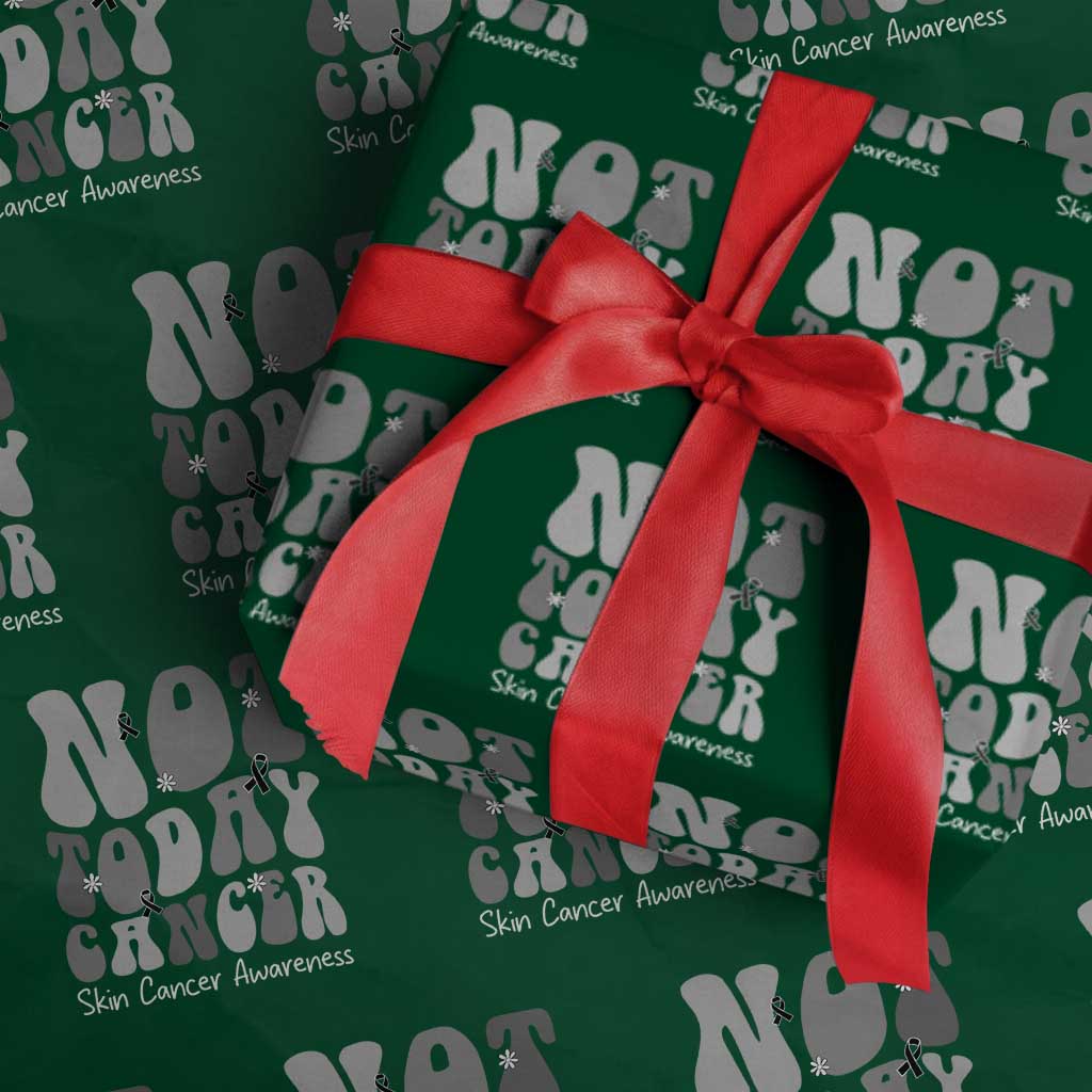 Not Today Melanoma Warrior Skeleton Cancer Fighter Wrapping Paper Roll