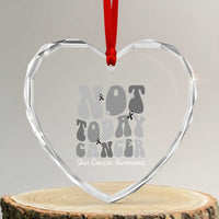 Not Today Melanoma Warrior Skeleton Cancer Fighter Heart Crystal Glass Ornament