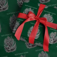 Not Today Satan Wrapping Paper Roll Saint Michael Fights Evil