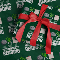 Nothing Beats Reading Wrapping Paper Roll Rock Paper Scissors Read Book Lovers - Wonder Print Shop