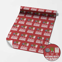 Nothing Beats Reading Wrapping Paper Roll Rock Paper Scissors Read Book Lovers - Wonder Print Shop