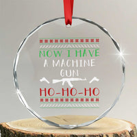 Now I Have A Machine Gun Crystal Glass Ornament Funny Christmas Movie Gun Lover - Wonder Print Shop