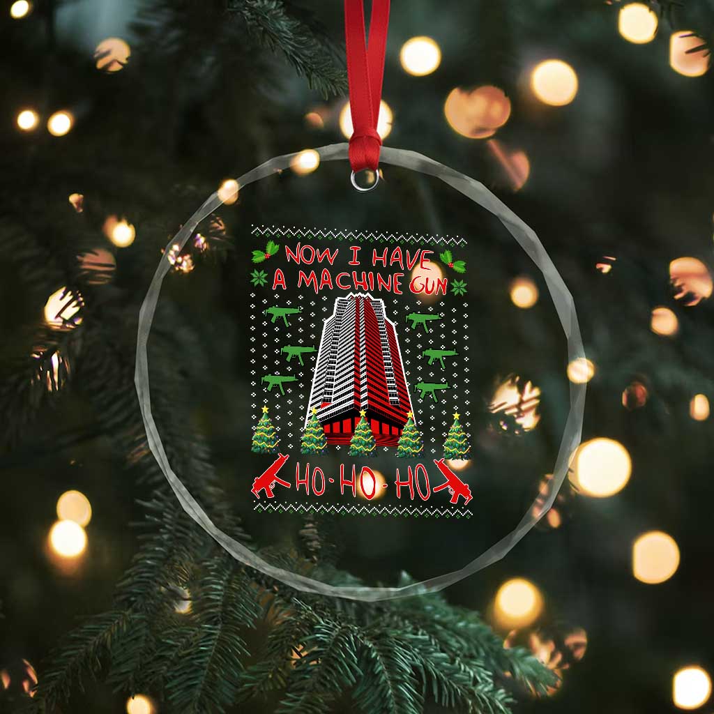 Now I Have A Machine Gun Crystal Glass Ornament Nakatomi Plaza Christmas Party 1988 Ugly Xmas Gift - Wonder Print Shop