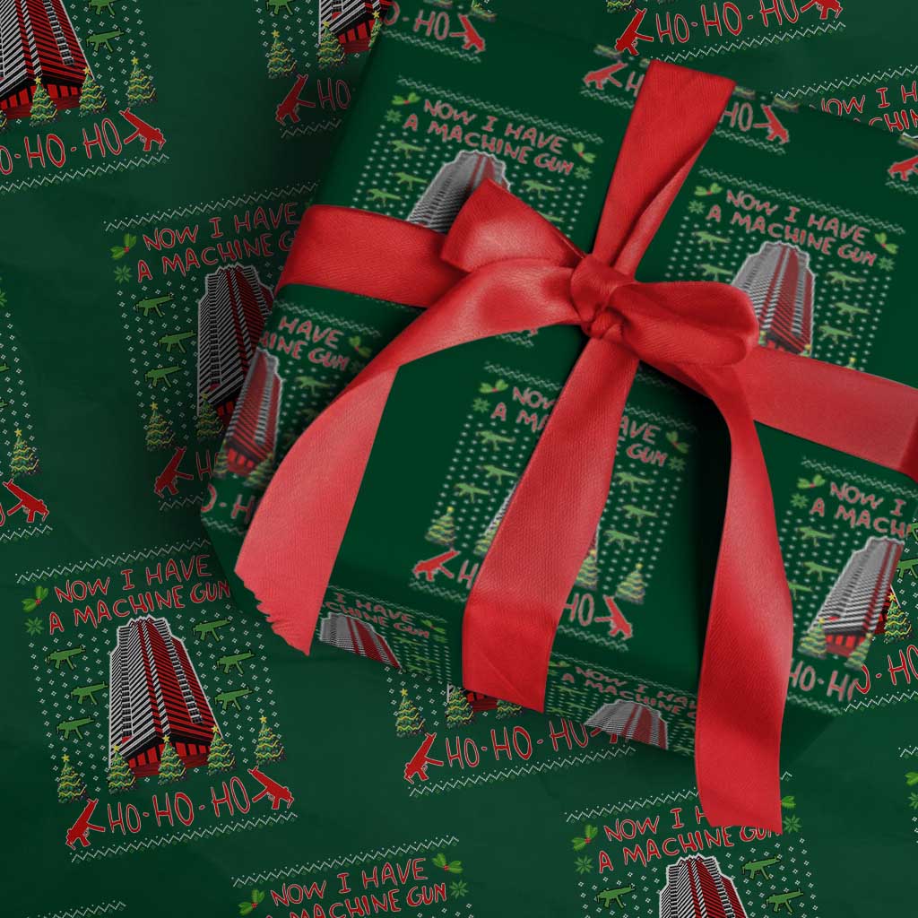 Now I Have A Machine Gun Wrapping Paper Roll Nakatomi Plaza Christmas Party 1988 Ugly Xmas Gift - Wonder Print Shop