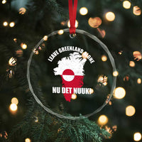 Nu Det Nuuk Leave Greenland Alone Crystal Glass Ornament Political Statement Greenland Policy