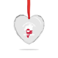 Nu Det Nuuk Make America Go Away Heart Crystal Glass Ornament Support Greenland Political Statement