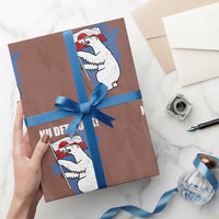 Nu Det Nuuk Nows Enough Wrapping Paper Roll Funny Saying Bear Greenlandic Flag
