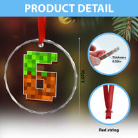 Number 6 Crystal Glass Ornament Game Matching 67 Meme Costume 6th Birthday 6 Years - Wonder Print Shop