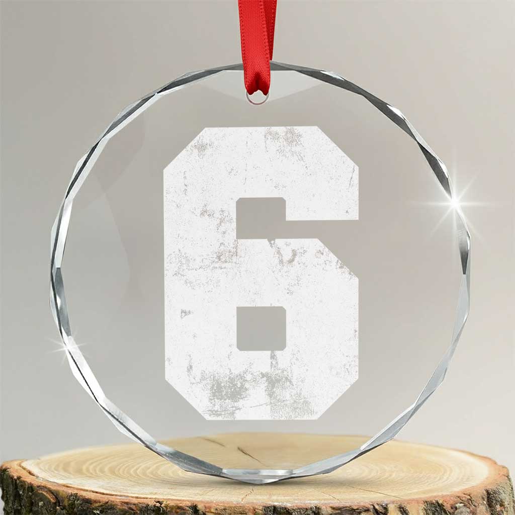 Number 6 Crystal Glass Ornament Matching 67 Meme 6th Birthday 6 Years - Wonder Print Shop