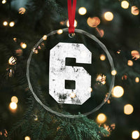 Number 6 Crystal Glass Ornament Matching 67 Meme 6th Birthday 6 Years - Wonder Print Shop