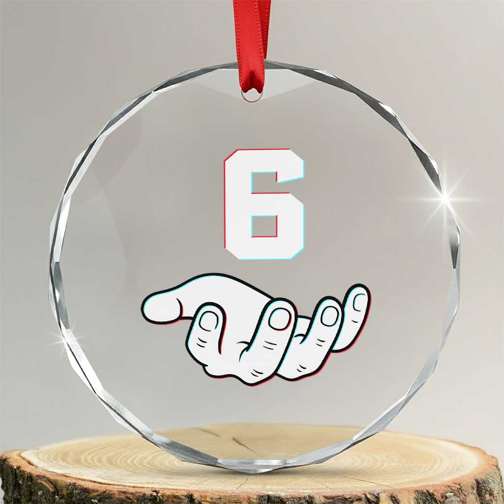 Number 6 Crystal Glass Ornament Matching 67 Meme Costume 6th Birthday 6 Years - Wonder Print Shop
